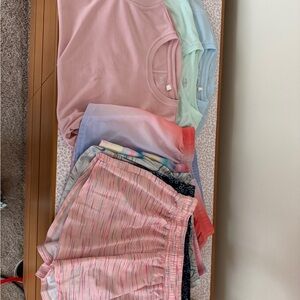 Pink Striped Kids Shorts